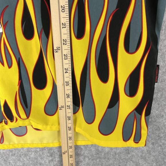 Vintage EasyRiders Shirt Mens Large Flame Button Motorcycle Biker Grunge Y2K - Picture 9 of 14